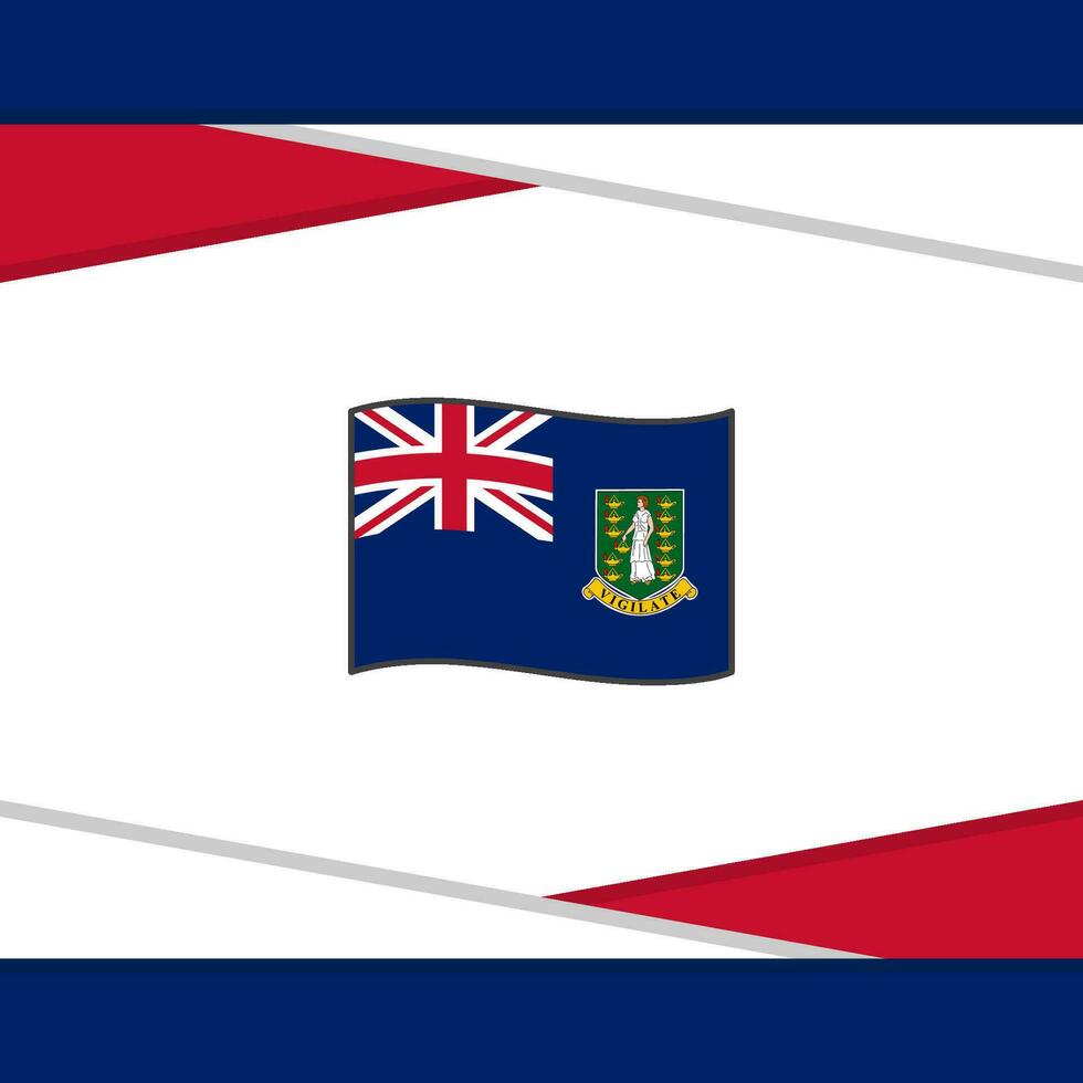 British Virgin Islands Flag Abstract Background Design Template. British Virgin Islands Independence Day Banner Social Media Post. Vector