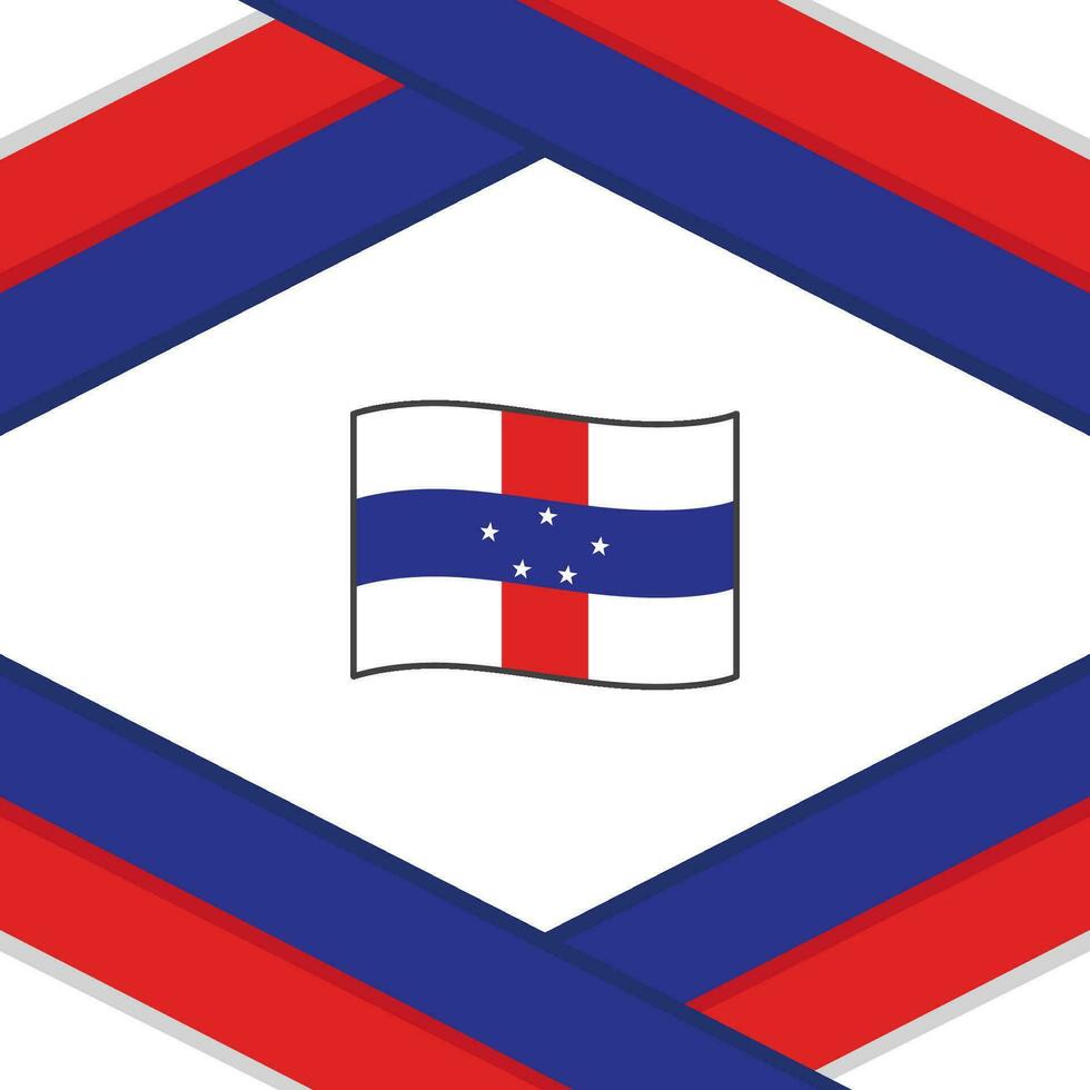 Netherlands Antilles Flag Abstract Background Design Template. Netherlands Antilles Independence Day Banner Social Media Post. Netherlands Antilles Template vector