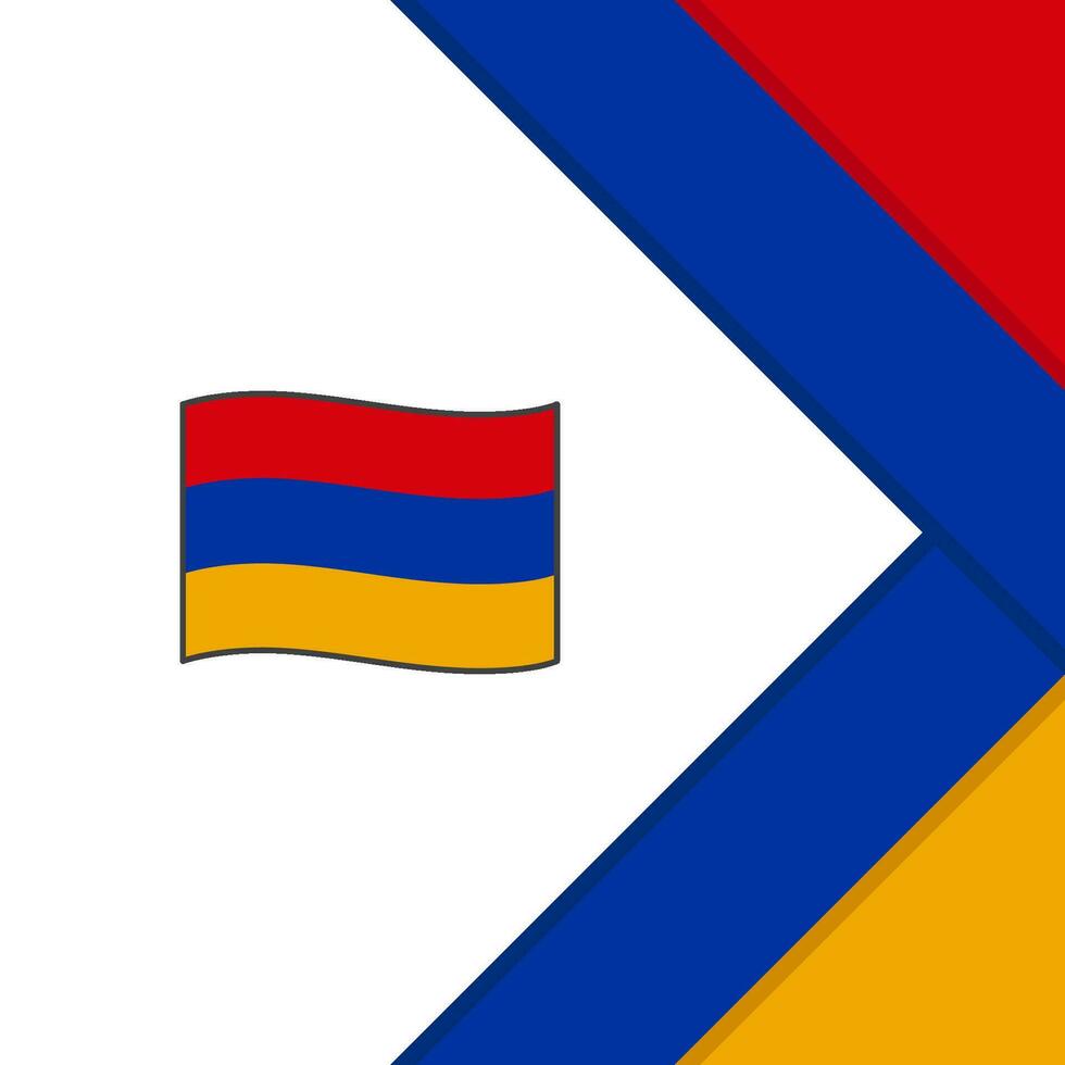 Armenia Flag Abstract Background Design Template. Armenia Independence Day Banner Social Media Post. Armenia Cartoon vector