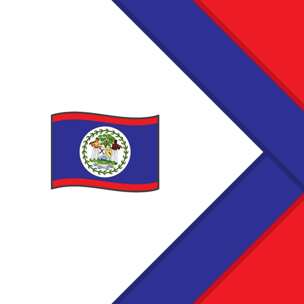 Belize Flag Abstract Background Design Template. Belize Independence Day Banner Social Media Post. Belize Cartoon vector