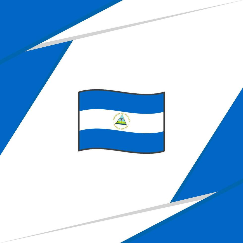 Nicaragua Flag Abstract Background Design Template. Nicaragua Independence Day Banner Social Media Post. Nicaragua vector