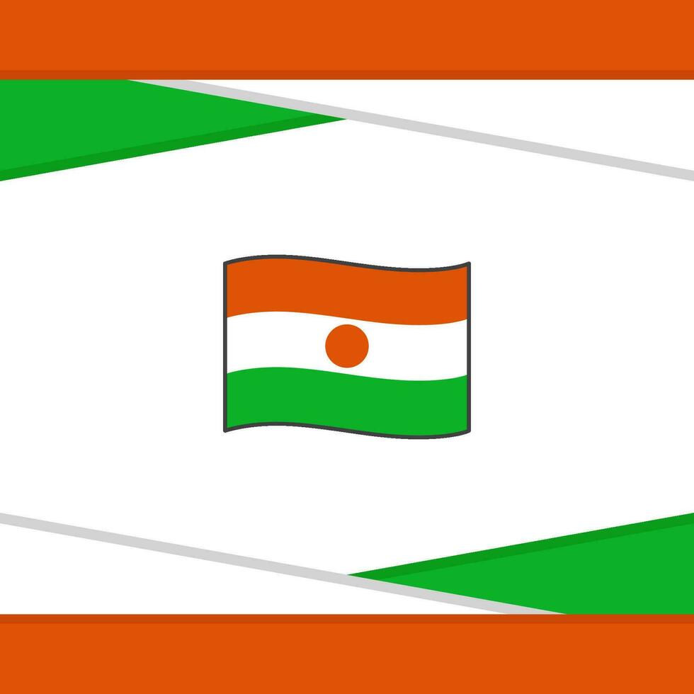 Niger Flag Abstract Background Design Template. Niger Independence Day Banner Social Media Post. Niger Vector