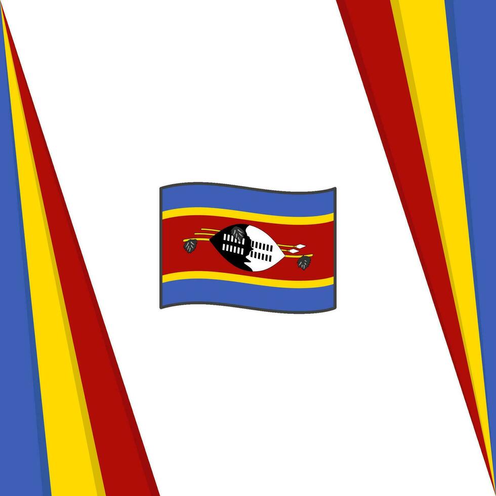 Eswatini Flag Abstract Background Design Template. Eswatini Independence Day Banner Social Media Post. Eswatini Flag vector