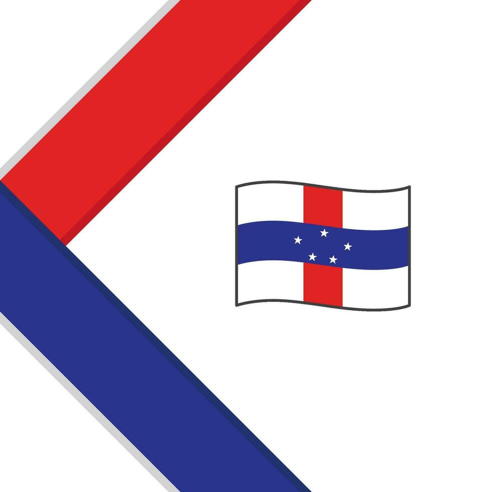 Netherlands Antilles Flag Abstract Background Design Template. Netherlands Antilles Independence Day Banner Social Media Post. Netherlands Antilles Illustration vector