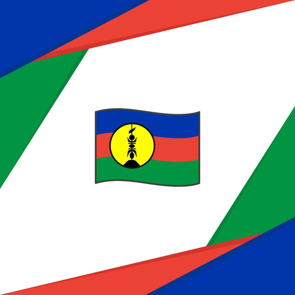 New Caledonia Flag Abstract Background Design Template. New Caledonia Independence Day Banner Social Media Post vector