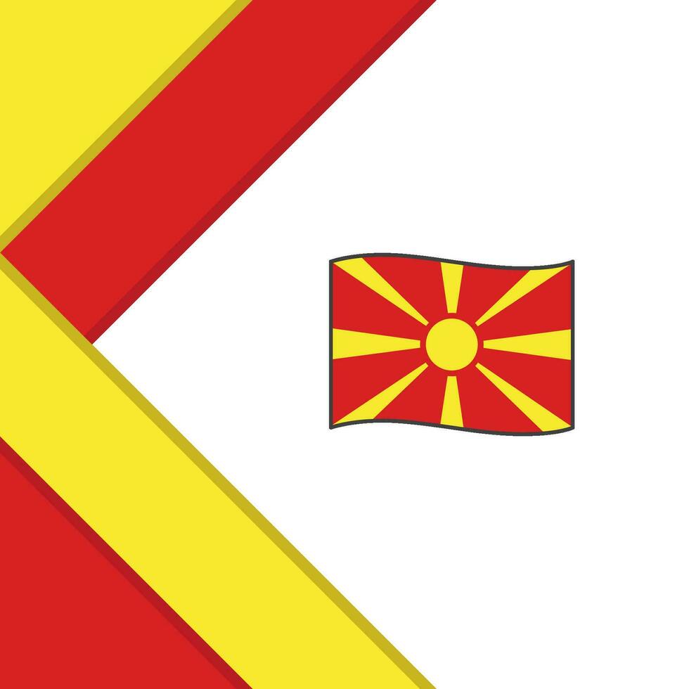 North Macedonia Flag Abstract Background Design Template. North Macedonia Independence Day Banner Social Media Post. North Macedonia Illustration vector