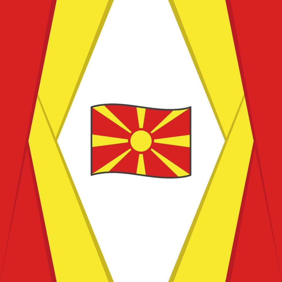 North Macedonia Flag Abstract Background Design Template. North Macedonia Independence Day Banner Social Media Post. North Macedonia Background vector
