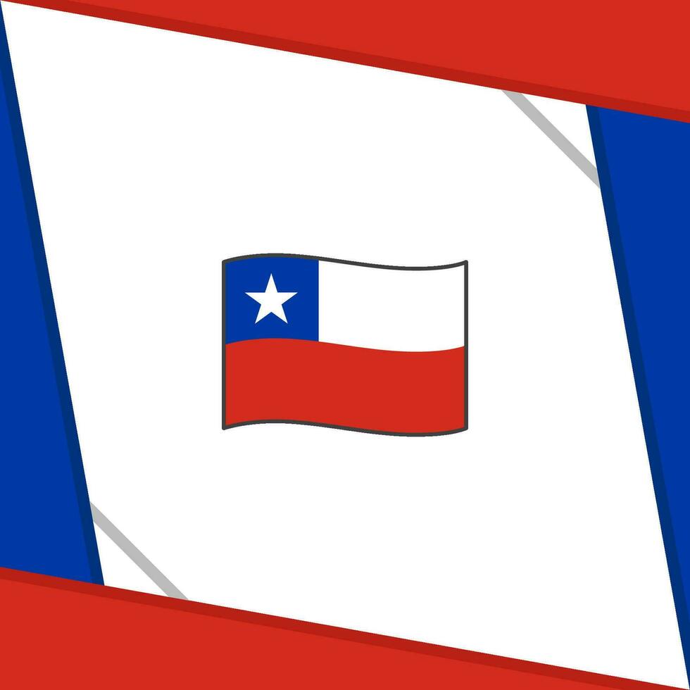 Chile Flag Abstract Background Design Template. Chile Independence Day Banner Social Media Post. Chile Independence Day vector