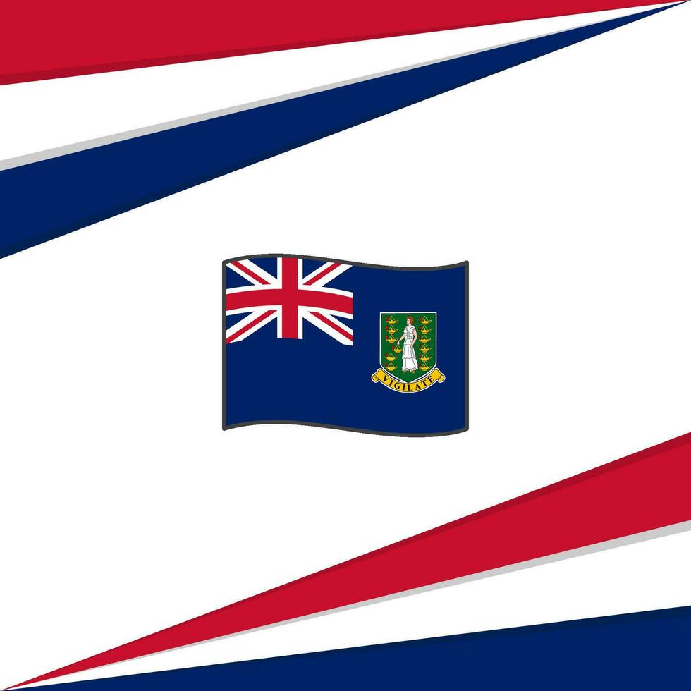 British Virgin Islands Flag Abstract Background Design Template. British Virgin Islands Independence Day Banner Social Media Post. Design vector