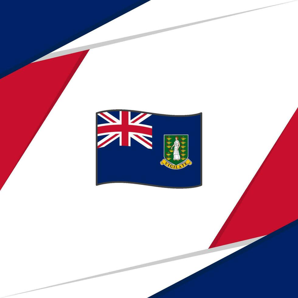 British Virgin Islands Flag Abstract Background Design Template. British Virgin Islands Independence Day Banner Social Media Post vector