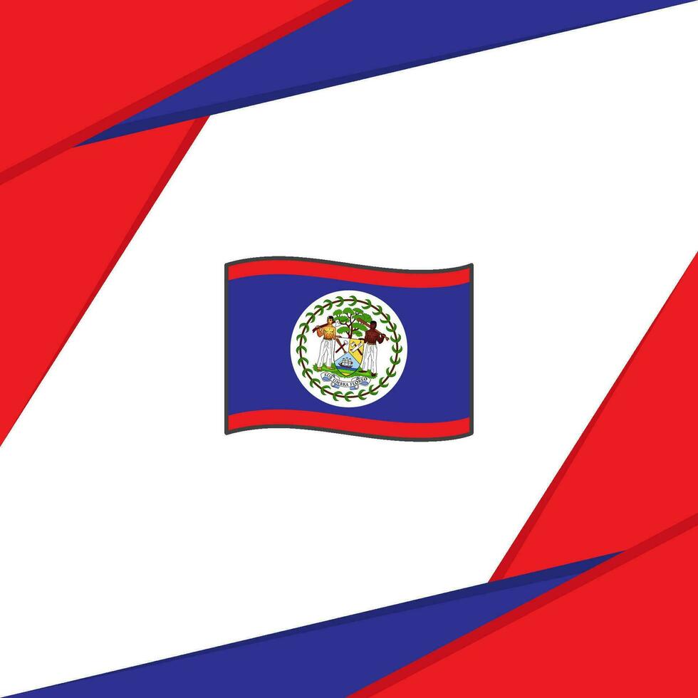 Belize Flag Abstract Background Design Template. Belize Independence Day Banner Social Media Post. Belize vector