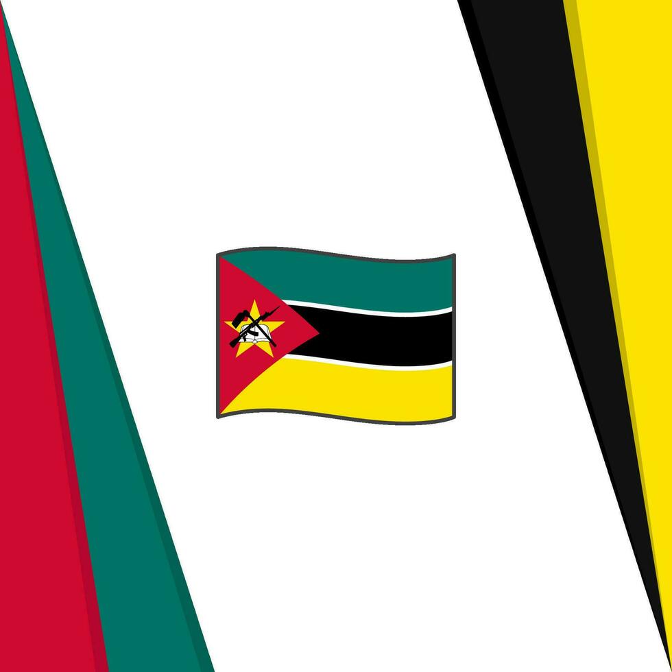 Mozambique Flag Abstract Background Design Template. Mozambique Independence Day Banner Social Media Post. Mozambique Flag vector