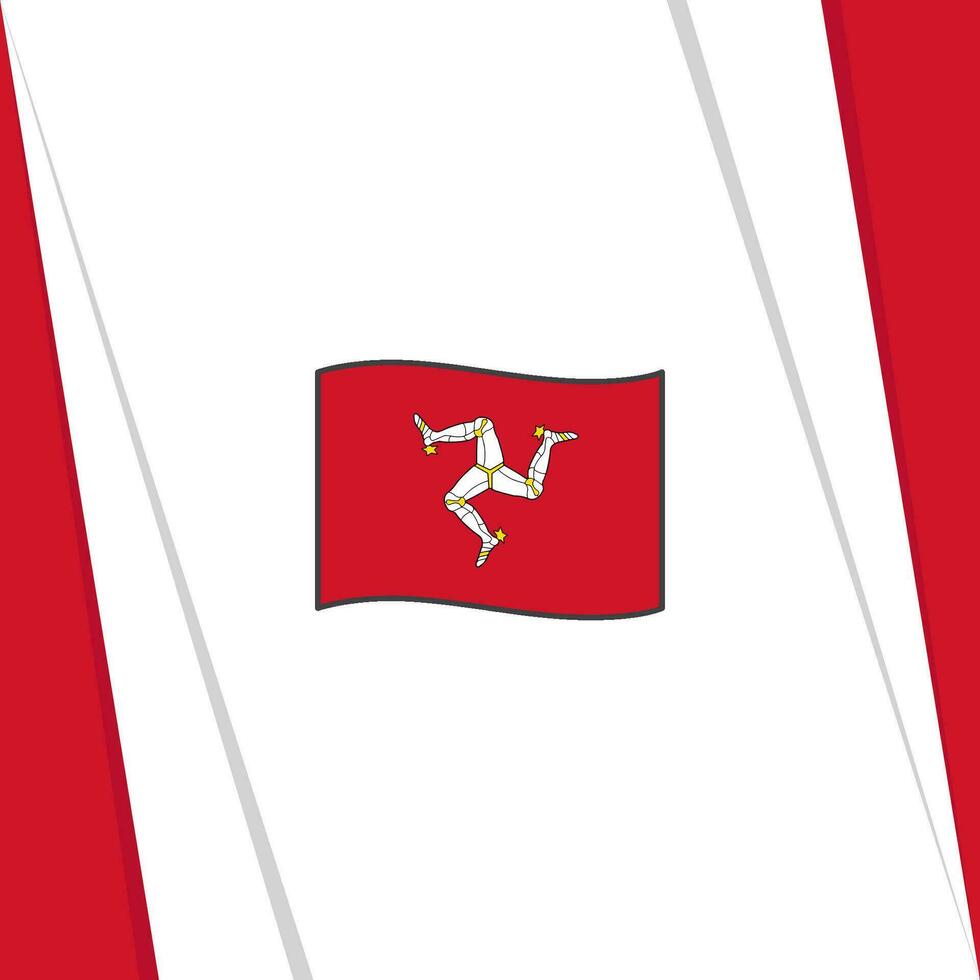 Isle Of Man Flag Abstract Background Design Template. Isle Of Man Independence Day Banner Social Media Post. Isle Of Man Flag vector