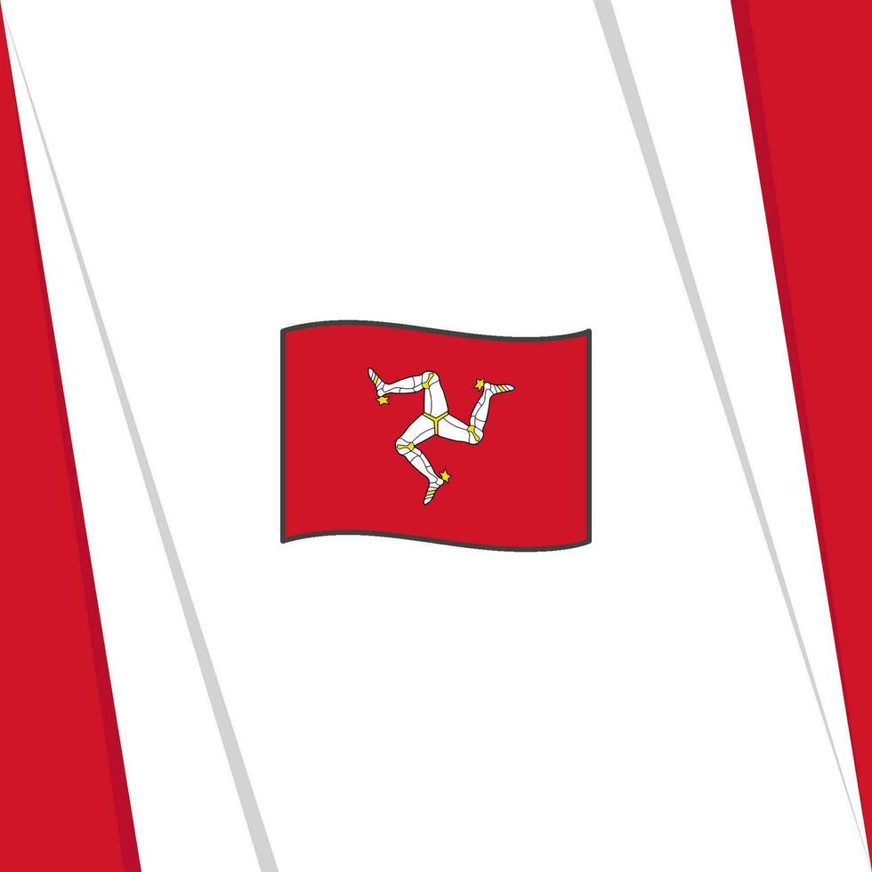 Isle Of Man Flag Abstract Background Design Template. Isle Of Man Independence Day Banner Social Media Post. Isle Of Man Flag vector