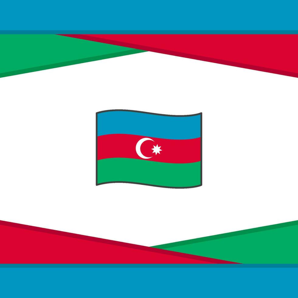 Azerbaijan Flag Abstract Background Design Template. Azerbaijan Independence Day Banner Social Media Post. Azerbaijan Vector