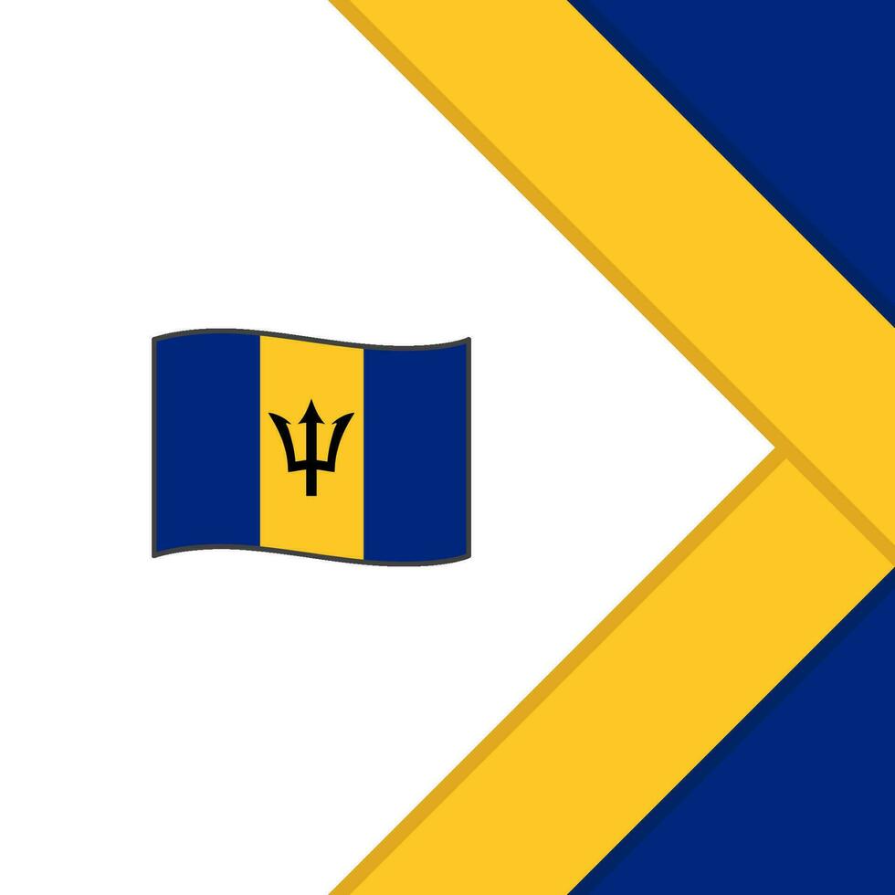 Barbados Flag Abstract Background Design Template. Barbados Independence Day Banner Social Media Post. Barbados Cartoon vector