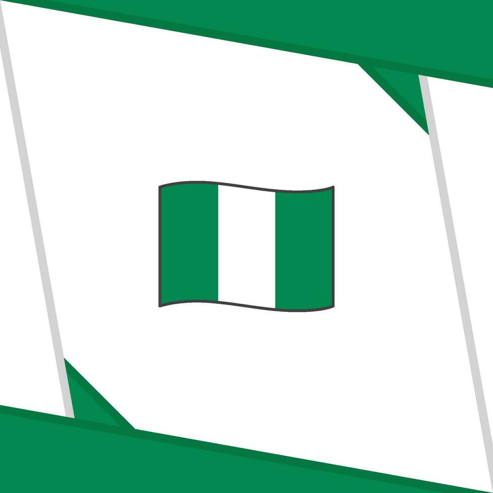 Nigeria Flag Abstract Background Design Template. Nigeria Independence Day Banner Social Media Post. Nigeria Independence Day vector