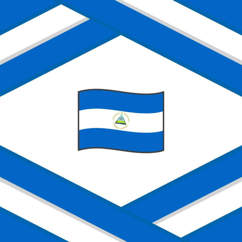 Nicaragua Flag Abstract Background Design Template. Nicaragua Independence Day Banner Social Media Post. Nicaragua Template vector