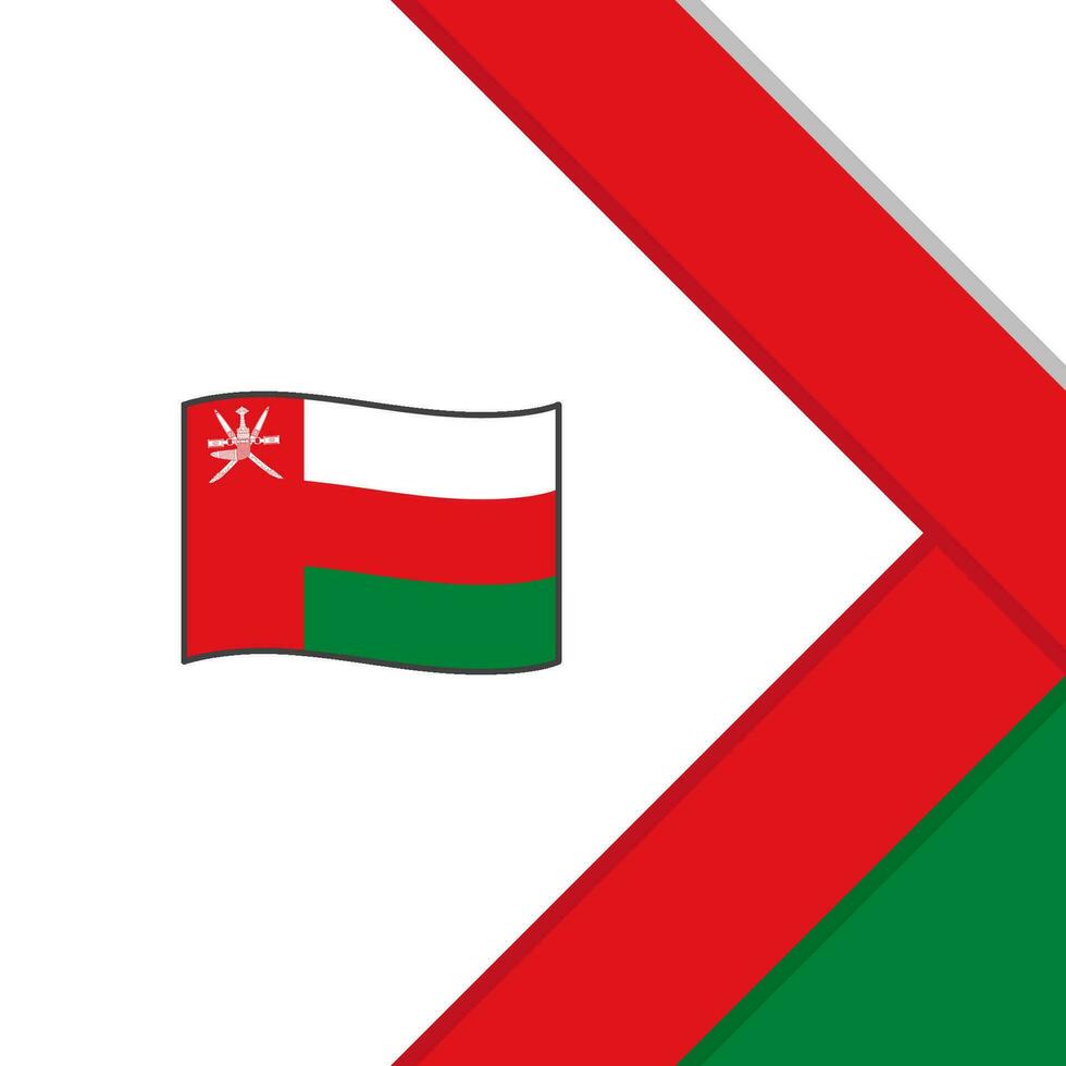 Oman Flag Abstract Background Design Template. Oman Independence Day Banner Social Media Post. Oman Cartoon vector