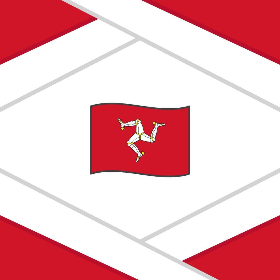 Isle Of Man Flag Abstract Background Design Template. Isle Of Man Independence Day Banner Social Media Post. Isle Of Man Template vector