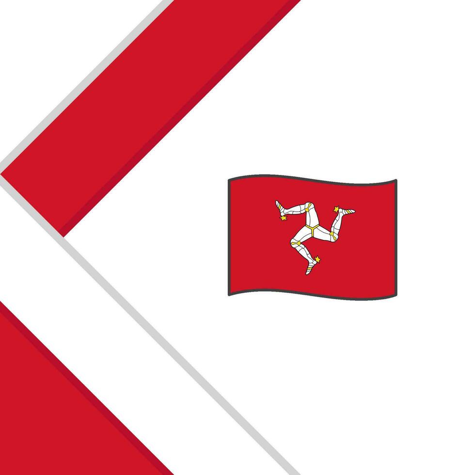 Isle Of Man Flag Abstract Background Design Template. Isle Of Man Independence Day Banner Social Media Post. Isle Of Man Illustration vector