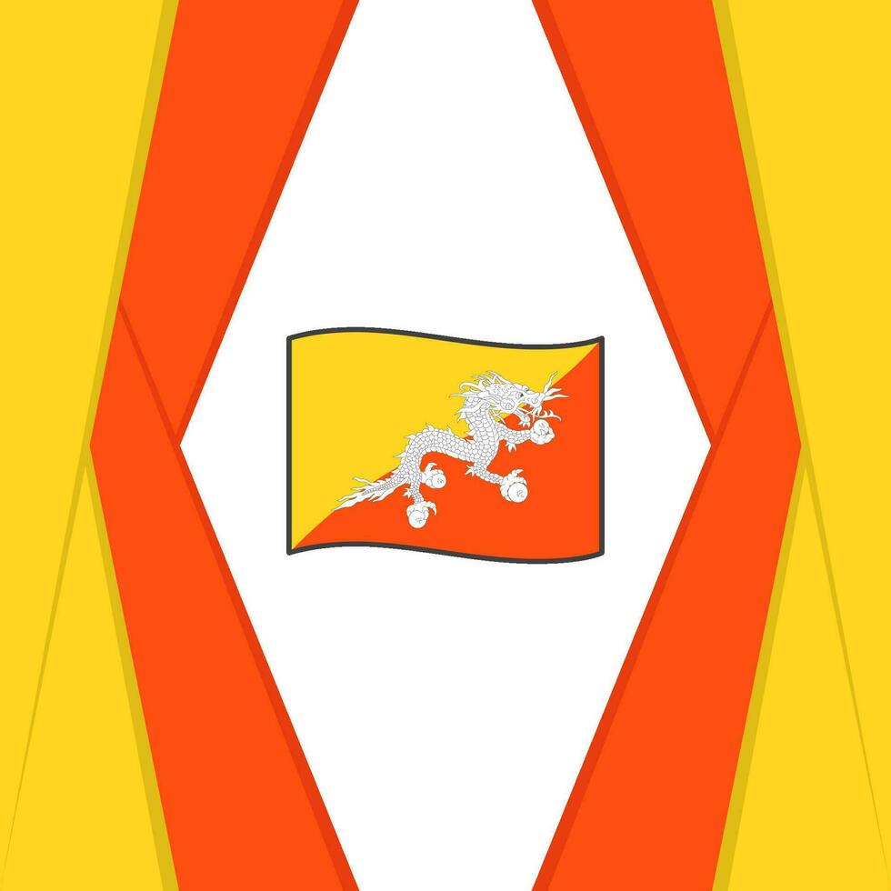 Bhutan Flag Abstract Background Design Template. Bhutan Independence Day Banner Social Media Post. Bhutan Background vector