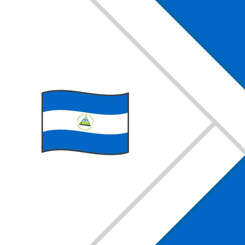 Nicaragua Flag Abstract Background Design Template. Nicaragua Independence Day Banner Social Media Post. Nicaragua Cartoon vector