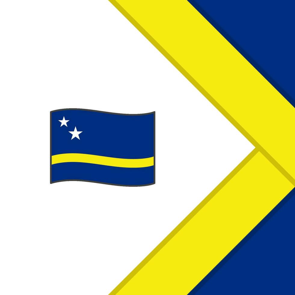 Curacao Flag Abstract Background Design Template. Curacao Independence Day Banner Social Media Post. Curacao Cartoon vector