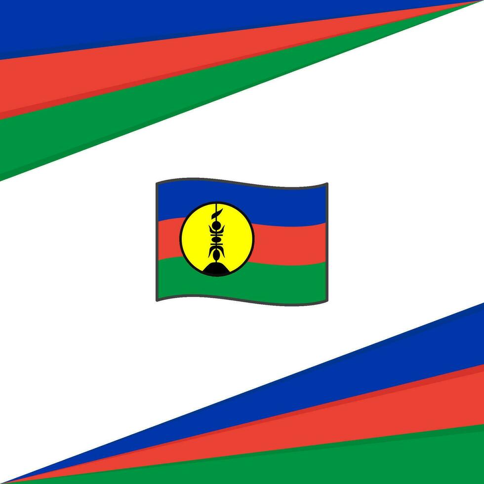 New Caledonia Flag Abstract Background Design Template. New Caledonia Independence Day Banner Social Media Post. Design vector
