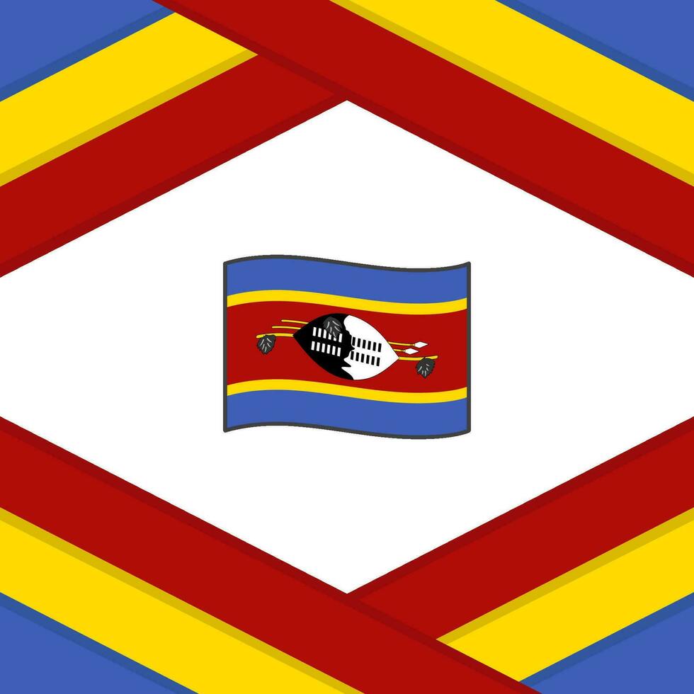 Eswatini Flag Abstract Background Design Template. Eswatini Independence Day Banner Social Media Post. Eswatini Template vector