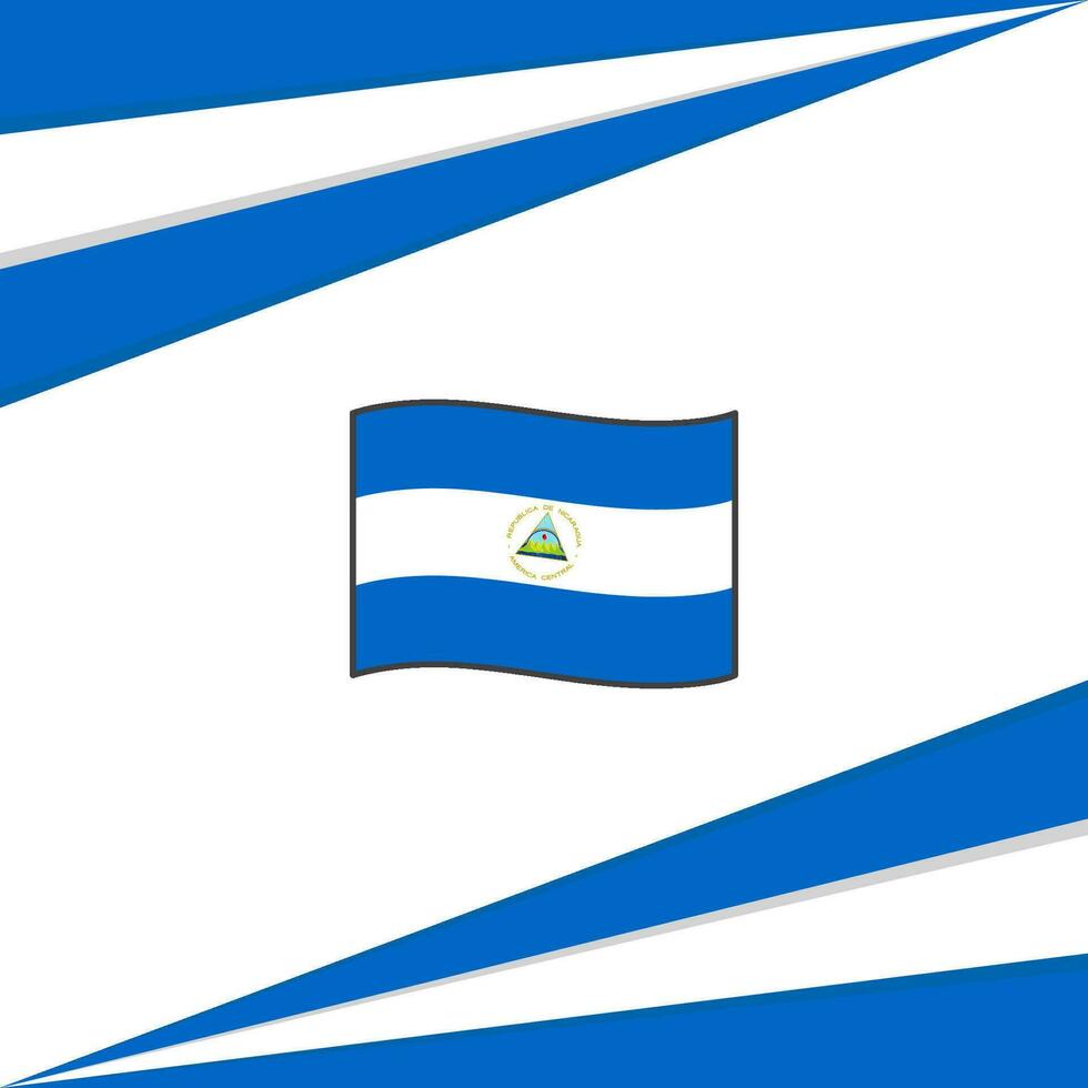 Nicaragua Flag Abstract Background Design Template. Nicaragua Independence Day Banner Social Media Post. Nicaragua Design vector