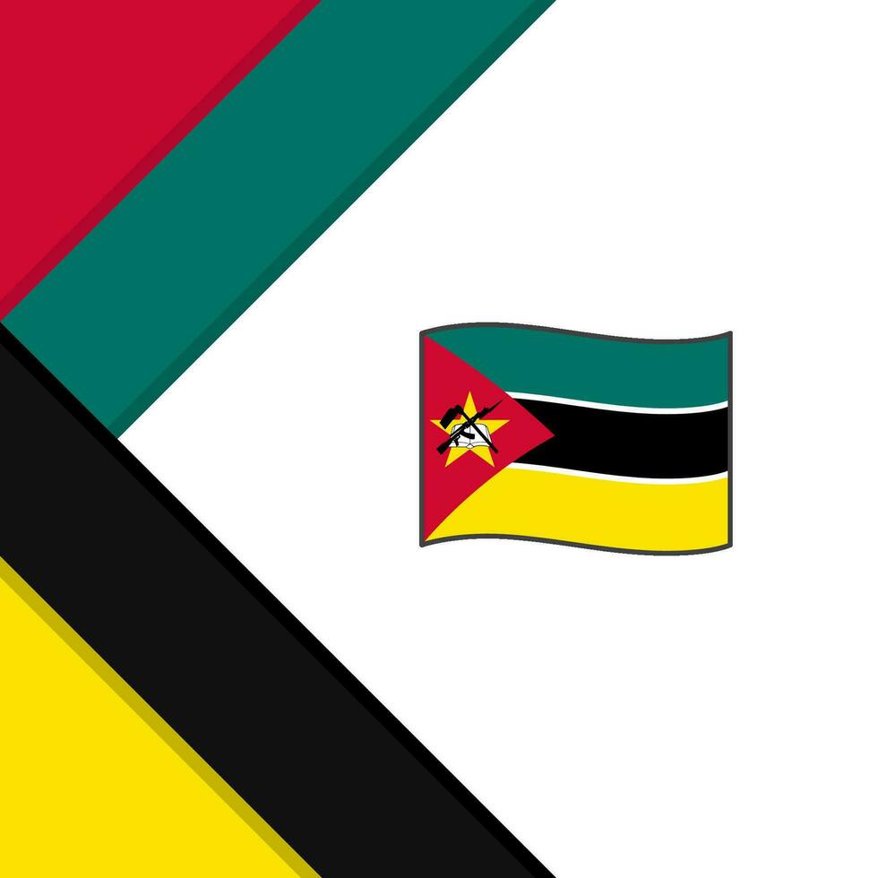 Mozambique Flag Abstract Background Design Template. Mozambique Independence Day Banner Social Media Post. Mozambique Illustration vector