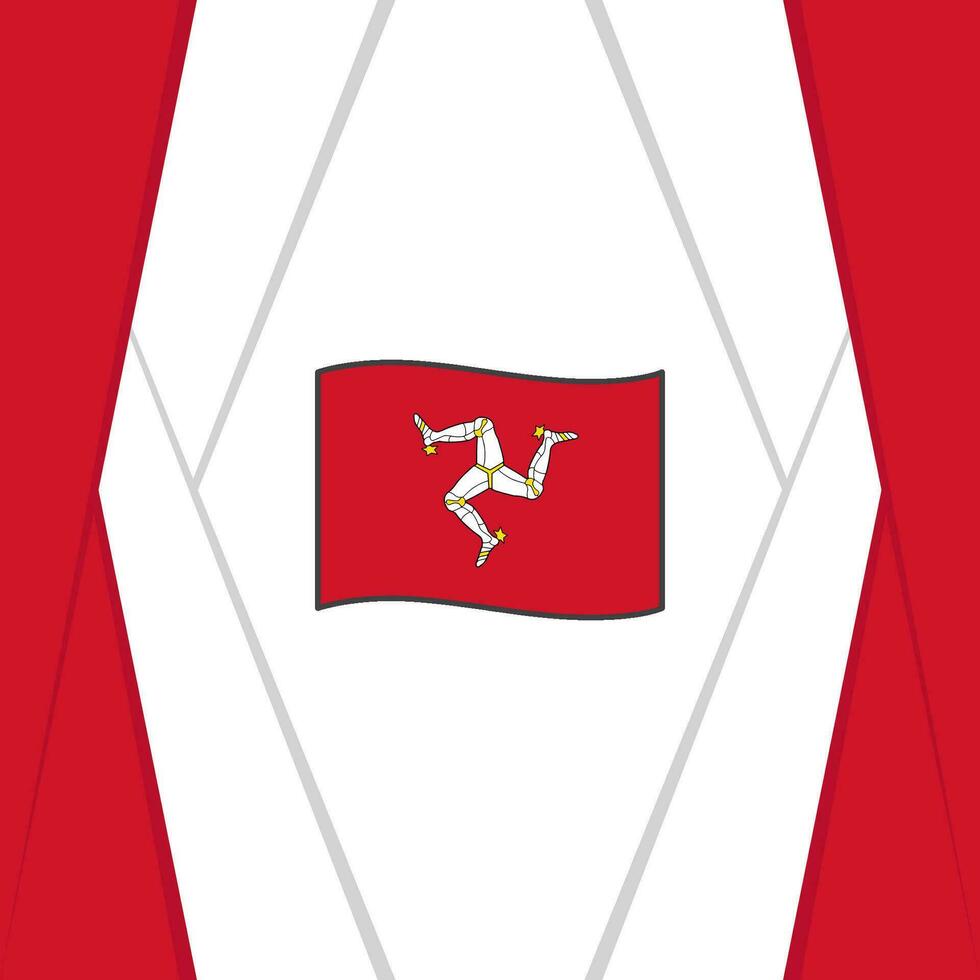 Isle Of Man Flag Abstract Background Design Template. Isle Of Man Independence Day Banner Social Media Post. Isle Of Man Background vector