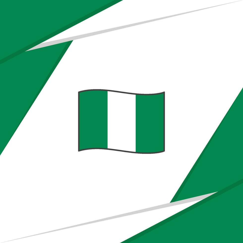 Nigeria Flag Abstract Background Design Template. Nigeria Independence Day Banner Social Media Post. Nigeria vector