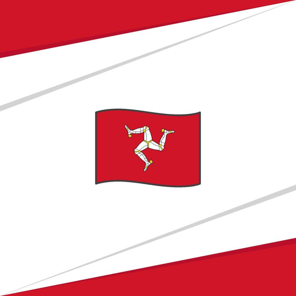 Isle Of Man Flag Abstract Background Design Template. Isle Of Man Independence Day Banner Social Media Post. Isle Of Man Design vector