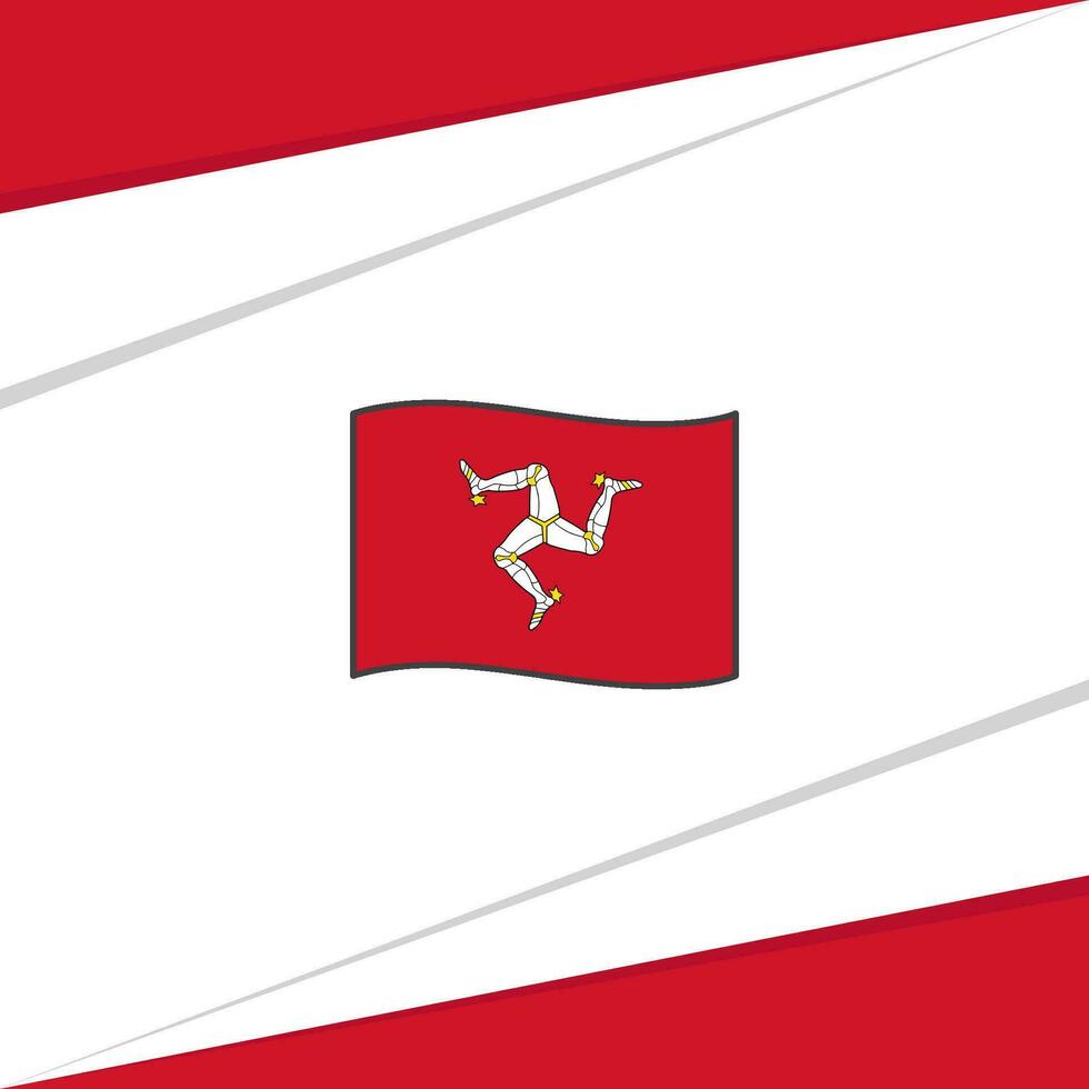 Isle Of Man Flag Abstract Background Design Template. Isle Of Man Independence Day Banner Social Media Post. Isle Of Man Design vector