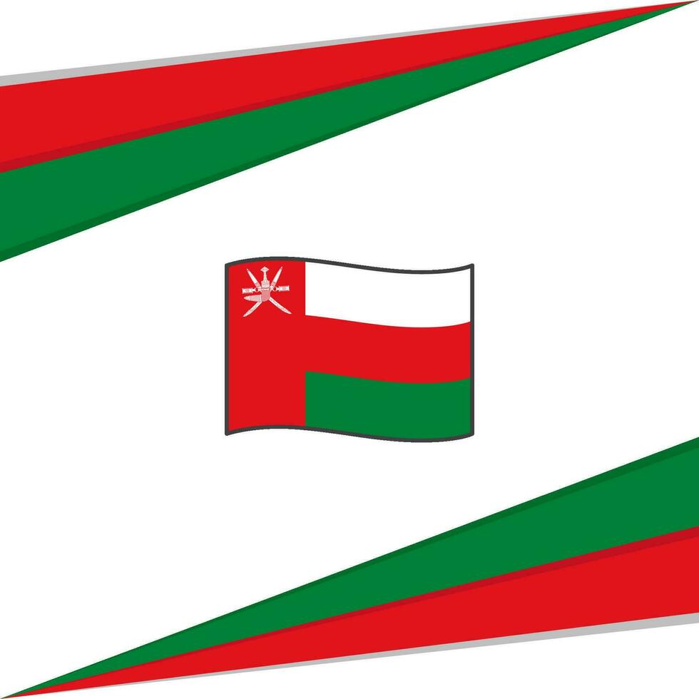 Oman Flag Abstract Background Design Template. Oman Independence Day Banner Social Media Post. Oman Design vector