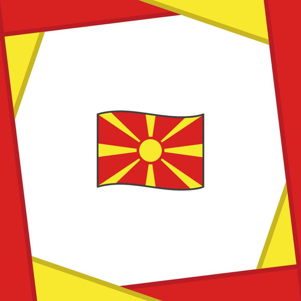 North Macedonia Flag Abstract Background Design Template. North Macedonia Independence Day Banner Social Media Post. North Macedonia Banner vector