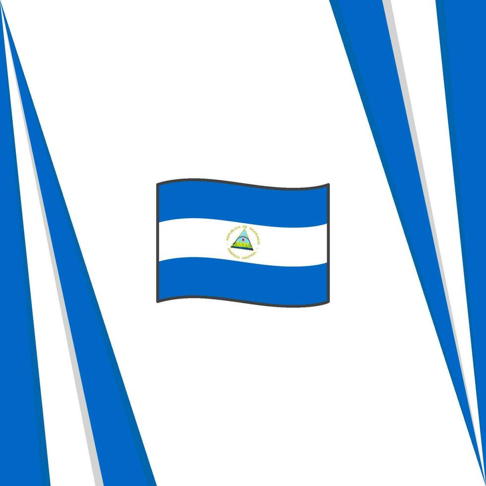 Nicaragua Flag Abstract Background Design Template. Nicaragua Independence Day Banner Social Media Post. Nicaragua Flag vector