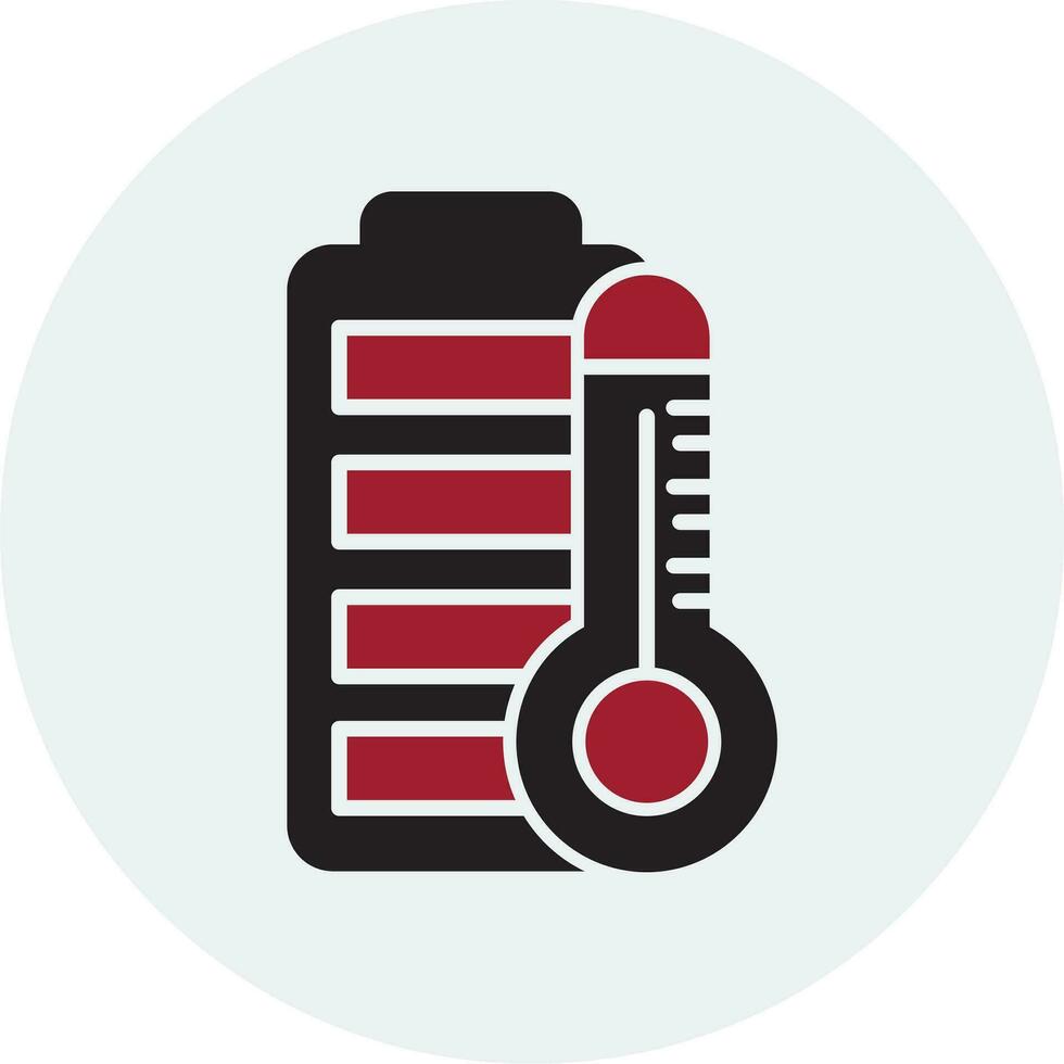 Battery Temperature Vector Icon