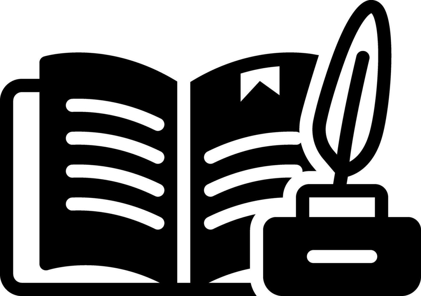 solid icon for literature vector