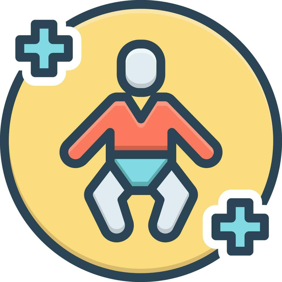 color icon for pediatric vector