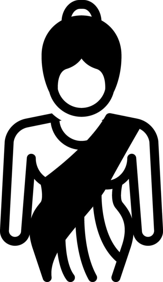 solid icon for ladies vector