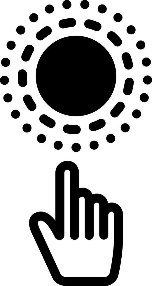 solid icon for touched vector