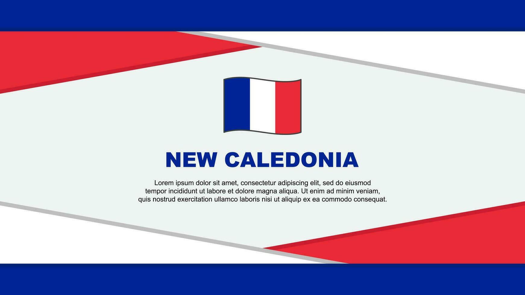 New Caledonia Flag Abstract Background Design Template. New Caledonia Independence Day Banner Cartoon Vector Illustration. New Caledonia Vector