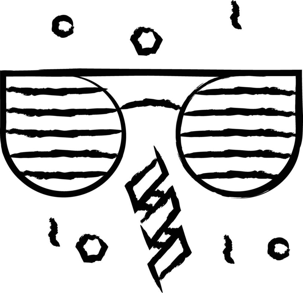 fiesta Gafas de sol mano dibujado vector ilustración