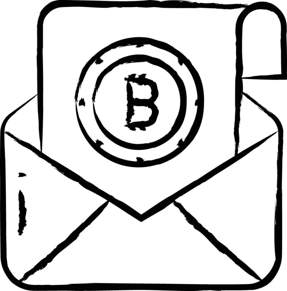 Email hand drawn vector illustration
