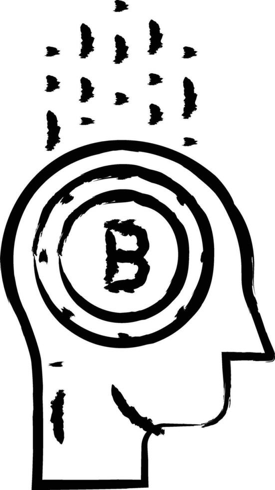 Head hand drawn vector illustration