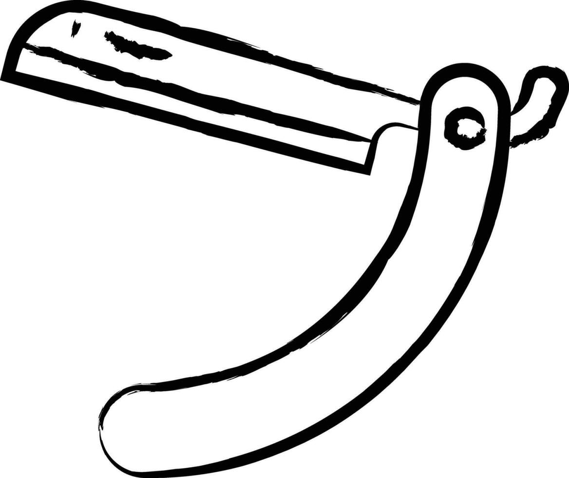 razor hand drawn vector illustration