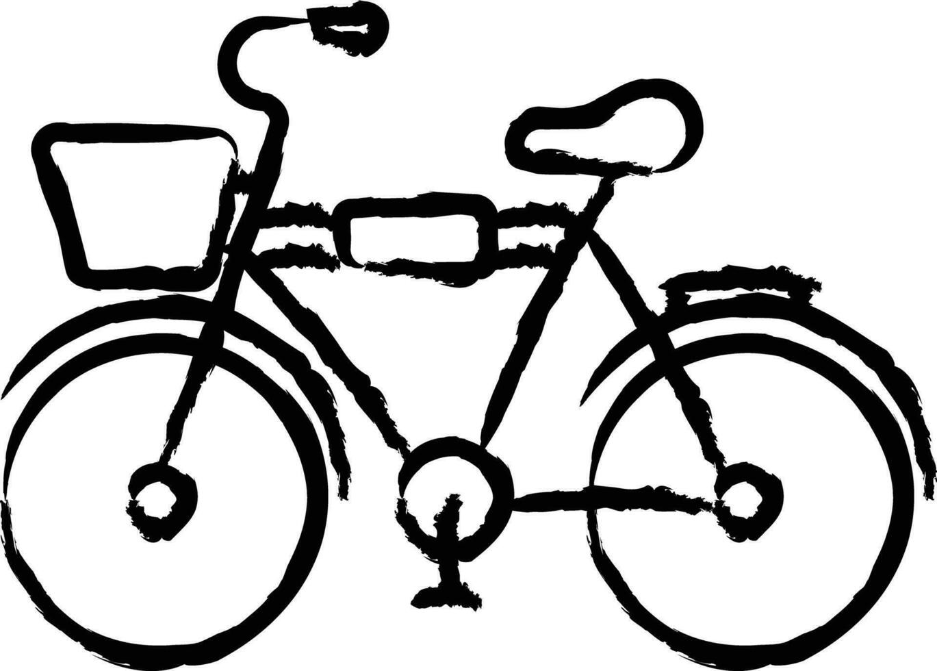 Bicycle hand drawn vector illustration